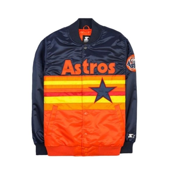 Starter Houston Astros Home Game Satin Varsity Jacket